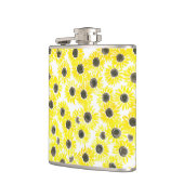 ひまわりの水彩模様 フラスク (左)