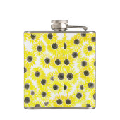 ひまわりの水彩模様 フラスク (裏面)
