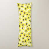 ひまわりの水彩模様 ボディピロー (裏面 (縦))