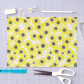 ひまわりの水彩模様 薄葉紙 (クラフト)