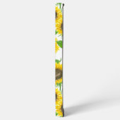 ひまわりの水彩模様 SAMSUNG GALAXYケース (左側面)