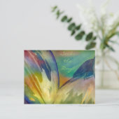 ひまわりの水彩 ポストカード (スタンド正面)