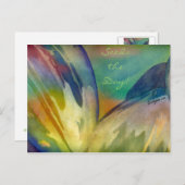 ひまわりの水彩 ポストカード (正面/裏面)