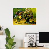 ひまわりの画家ゴッホの花瓶 ポスター (ホームオフィス)