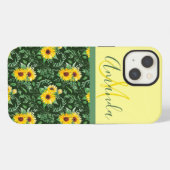 ひまわりの畑のモノグラム iPhoneケース (裏面横)