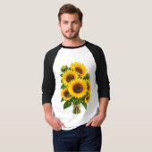 ひまわりの畑の風景 Tシャツ (正面フル)