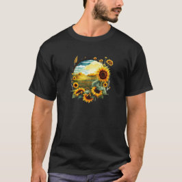 ひまわりの畑Tシャツ Tシャツ