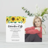 ひまわりの目覚め お別れの感謝の気持ちを込めて（写真付き） 招待状 (スタンド正面)