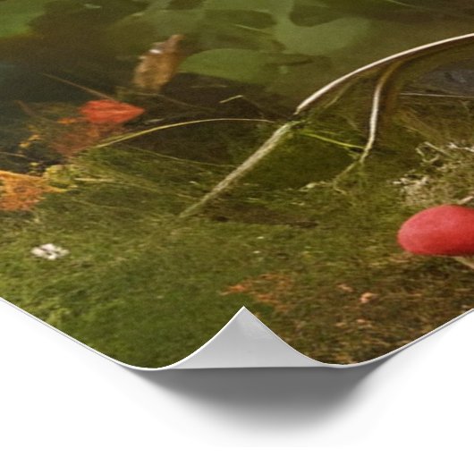 ひまわりの秋の野の花 ポスター (角)