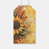 ひまわりの秋紅葉ミックスメディア ギフトタグ (裏面)