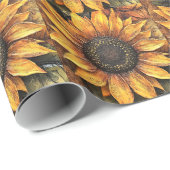 ひまわりの秋紅葉ミックスメディア ラッピングペーパー (ロールコーナー)