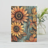 ひまわりの秋紅葉ミックスメディア 招待状 (スタンド正面)