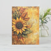 ひまわりの秋紅葉ミックスメディア 招待状 (スタンド正面)