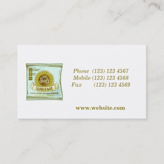 ひまわりの種子 名刺 (裏面)