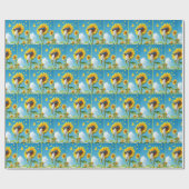 ひまわりの組織にこしゃみをする ラッピングペーパー (フラット)