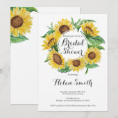 ひまわりの結婚前お披露目パーティー招待状 招待状 (正面/裏面)