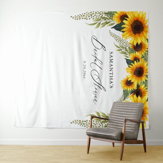 ひまわりの結婚前お披露目写真用背景 タペストリー (インサイチュ(横))
