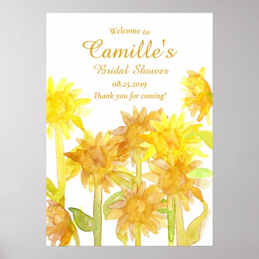 ひまわりの結婚前お披露目歓迎ポスター ポスター (正面)