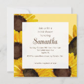 ひまわりの結婚前お祝い招待状 招待状 (正面)