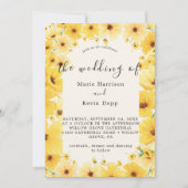 ひまわりの結婚式のカード サンキューカード (正面)