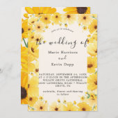 ひまわりの結婚式のカード サンキューカード (正面/裏面)