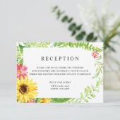 ひまわりの結婚式の受付カード 招待状 (スタンド正面)