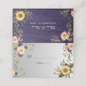 ひまわりの結婚式席札 プレイスカード (外部開封)