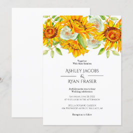 ひまわりの結婚式招待状 招待状