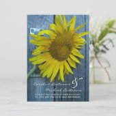 ひまわりの結婚式招待状 - 花嫁と花婿から 招待状 (スタンド正面)