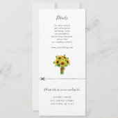 ひまわりの結婚式招待状(RSVP付き) 招待状 (裏面)