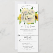 ひまわりの結婚式招待状(RSVP付き) 招待状 (正面)