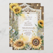 ひまわりの結婚式 誕生日 ベビーシャワー 退職 招待状 (正面/裏面)