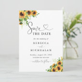 ひまわりの結婚式Save The Date 招待状 (スタンド正面)