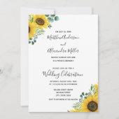 ひまわりの結婚発表と披露宴 招待状 (正面)