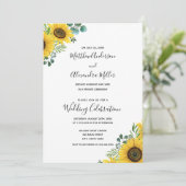 ひまわりの結婚発表と披露宴 招待状 (スタンド正面)