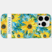 ひまわりの絵のイニシャル入り Case-Mate iPhoneケース (裏面 (横))