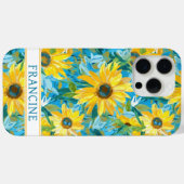 ひまわりの絵のイニシャル入り Case-Mate iPhoneケース (裏面 (横))