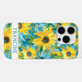 ひまわりの絵のイニシャル入り Case-Mate iPhoneケース (裏面 (横))