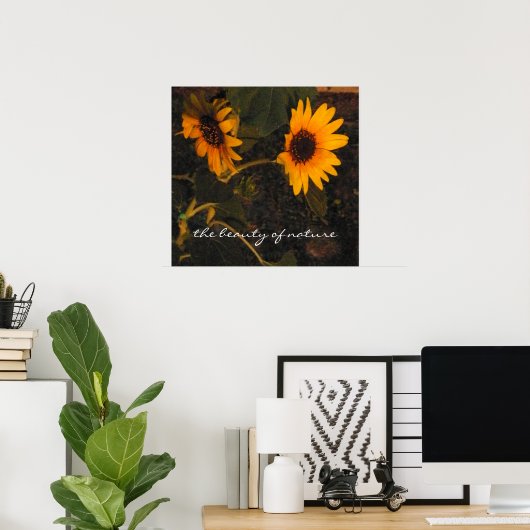 ひまわりの絵 ポスター (ホームオフィス)