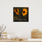 ひまわりの絵 ポスター (キッチン)