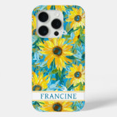 ひまわりの絵 モノグラム Case-Mate iPhoneケース (裏面)