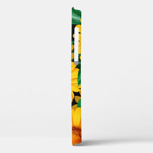 ひまわりの継ぎ目のない模様。背景(黄) Case-Mate iPhoneケース (裏面 / 左)