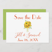 ひまわりの美しい花瓶 セーブザデート (正面/裏面)