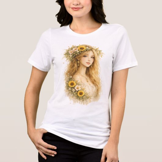 ひまわりの美しさ トライブレンドTシャツ (正面)