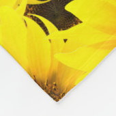 ひまわりの背景 フリースブランケット (角)