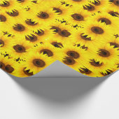 ひまわりの背景 ラッピングペーパー (角)