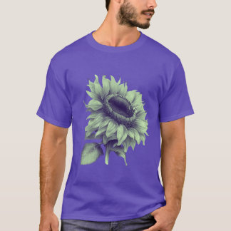 ひまわりの良い植物の上にある Tシャツ
