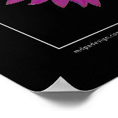 「ひまわりの色」デザイナーポスターon Black ポスター (角)