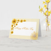 ひまわりの花お母さんの日のフローラあいさつ カード (黄色い花)