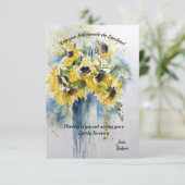 ひまわりの花がすぐにグリーティングカードになる サンキューカード (スタンド正面)